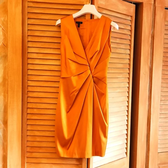 escada orange dress 1990s Escada Hot Lava Swirl Print Silk Ensemble Wayward Collection